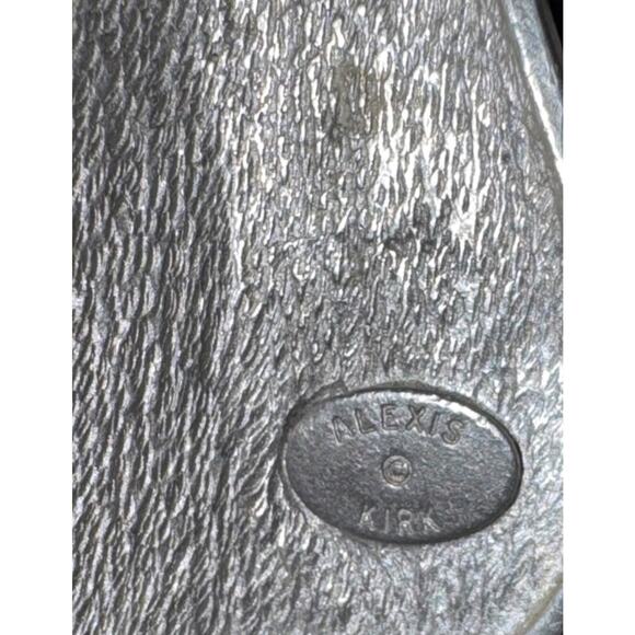 Vintage Alexis Kirk Modernist Pewter Pendant Necklace Sculptural Retro Statement - Picture 3 of 5